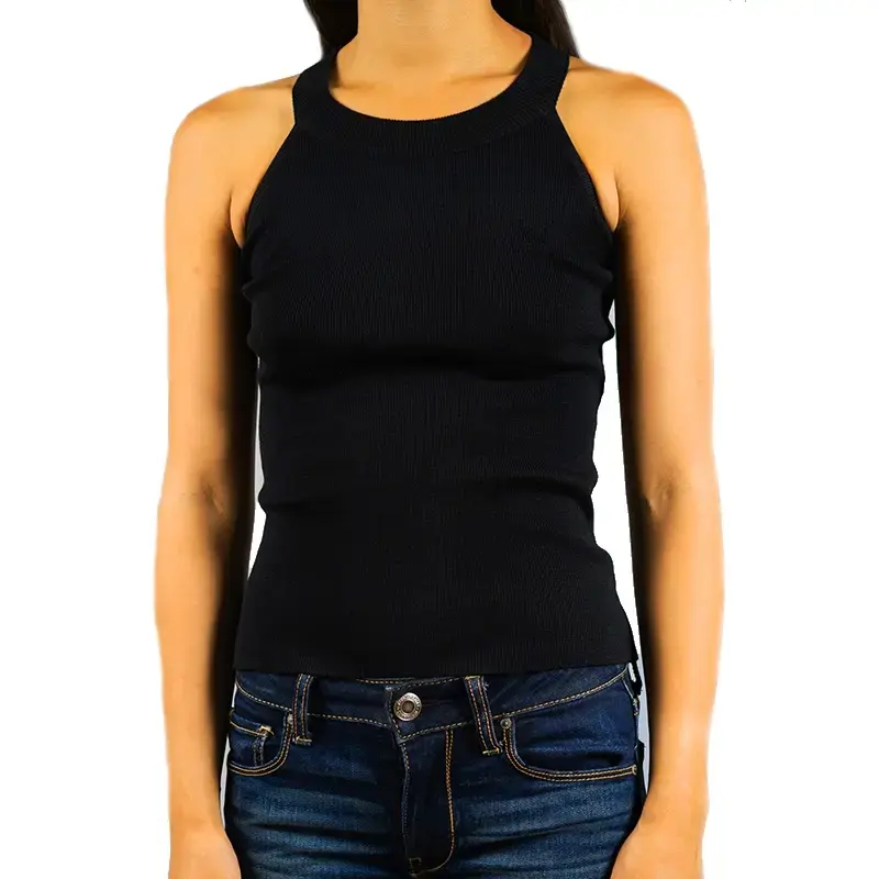 VAVONNE High Neck Tank Tops for Women, Ribbed Cotton Stretch Camisole Shirts