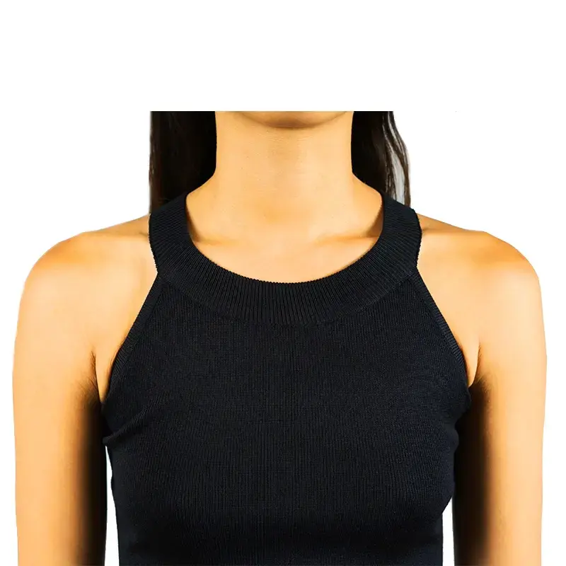 VAVONNE High Neck Tank Tops for Women, Ribbed Cotton Stretch Camisole Shirts