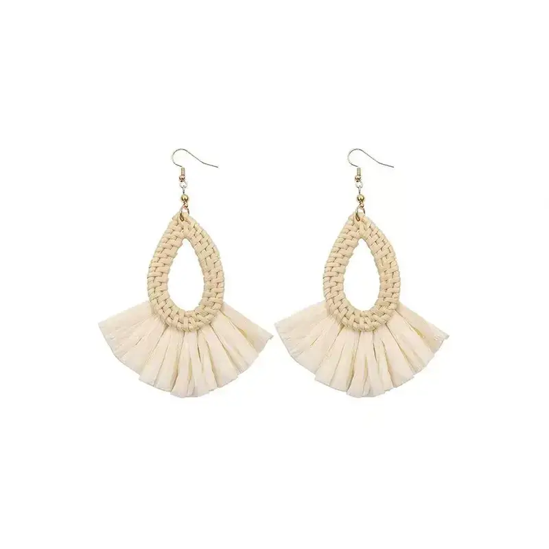 pair of gold-toned rhinestone tassel drop dangle earrings