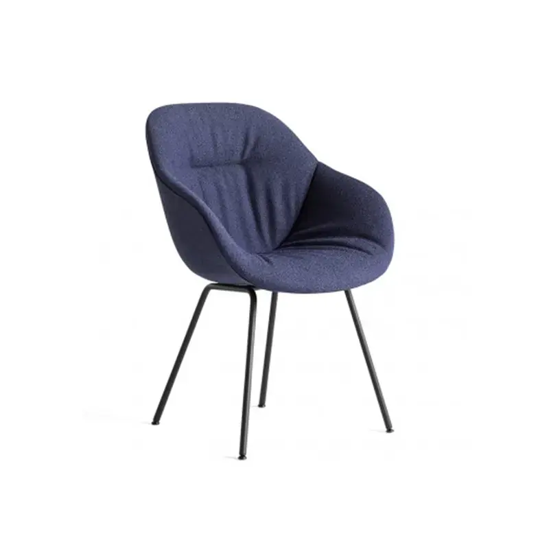 HAY About A Chair AAC 127 Soft dining chair with a quilted shell and a four-legged steel base.