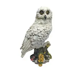 The Noble Collection Harry Potter Hedwig Sculpture - 9.5in (24cm) Hand Painted Resin Snowy Owl Statue - Officially Licensed Film Set Movie Props Gifts