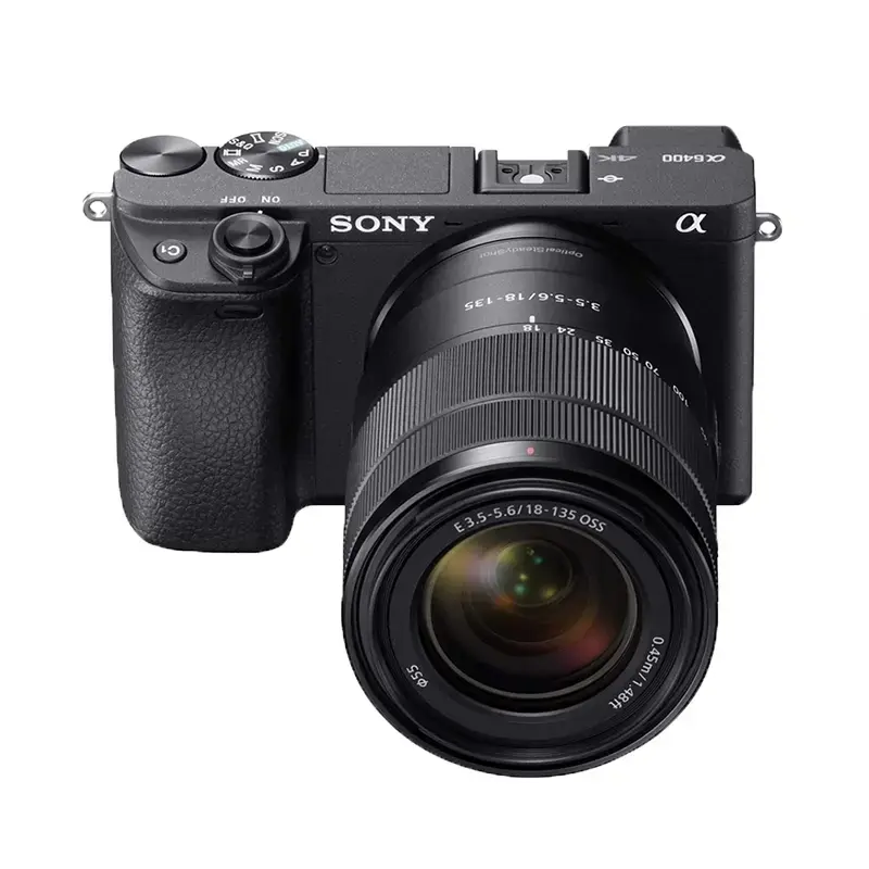 Sony Alpha a6400 Mirrorless Camera: Compact APS-C Interchangeable Lens Digital Camera with Real-Time Eye Auto Focus, 4K Video, Flip Screen & 18-135mm Lens - E Mount Compatible Cameras - ILCE-6400M/B
