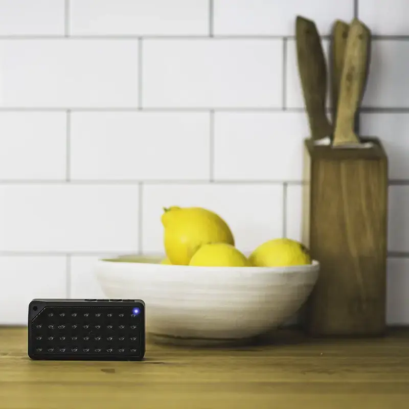 Leeds Mini Bluetooth Speaker #7199-32BK - Isagenix Logo.