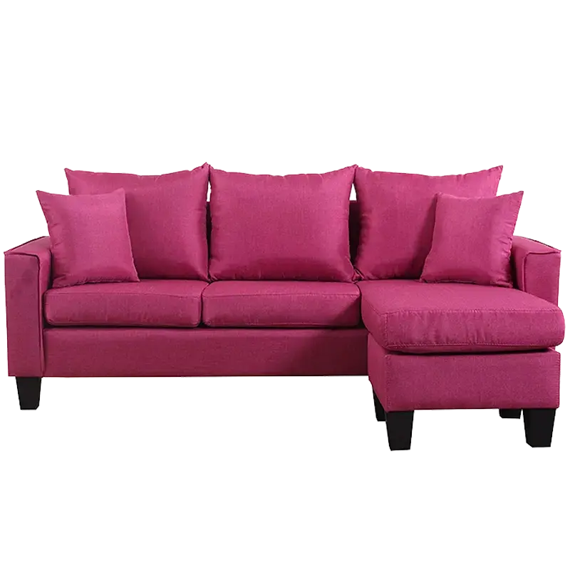 Purple Luxury Modern Sofa Set Single Sola Elegant Furniture for Living Room Modular