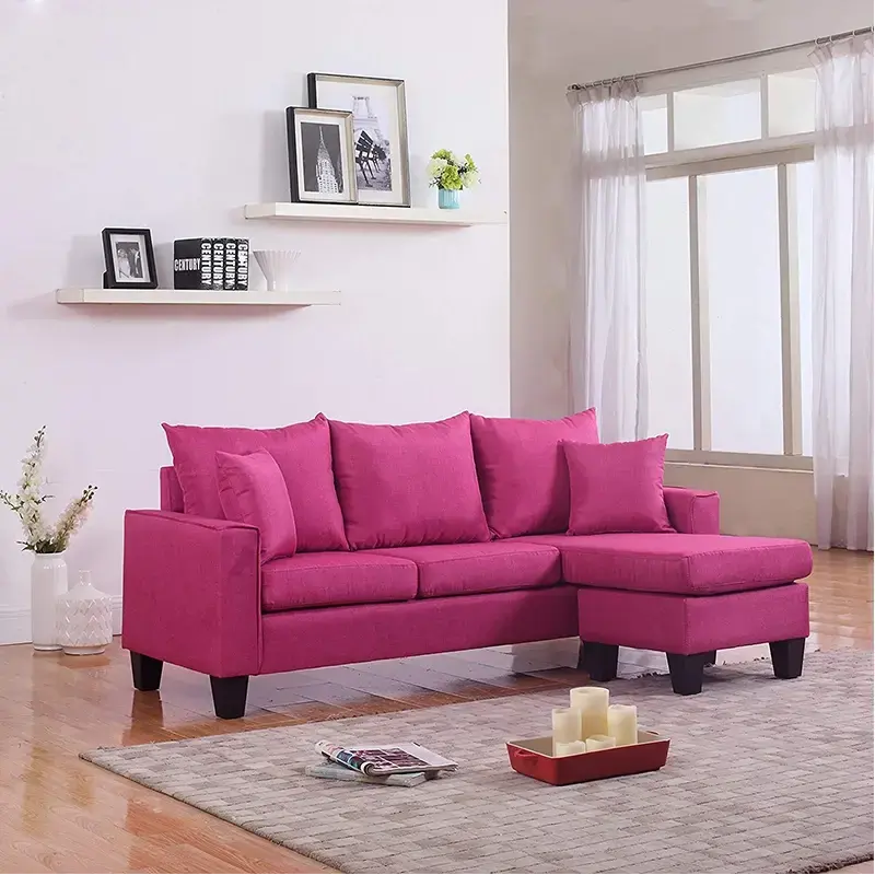 Purple Luxury Modern Sofa Set Single Sola Elegant Furniture for Living Room Modular