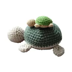 Funny Positive Capybara Turtle Doll, Emotional Support Crochet Animals Capybara Turtle Toy, with Positive Affirmations Cards for Inspirational Novelty Gifts